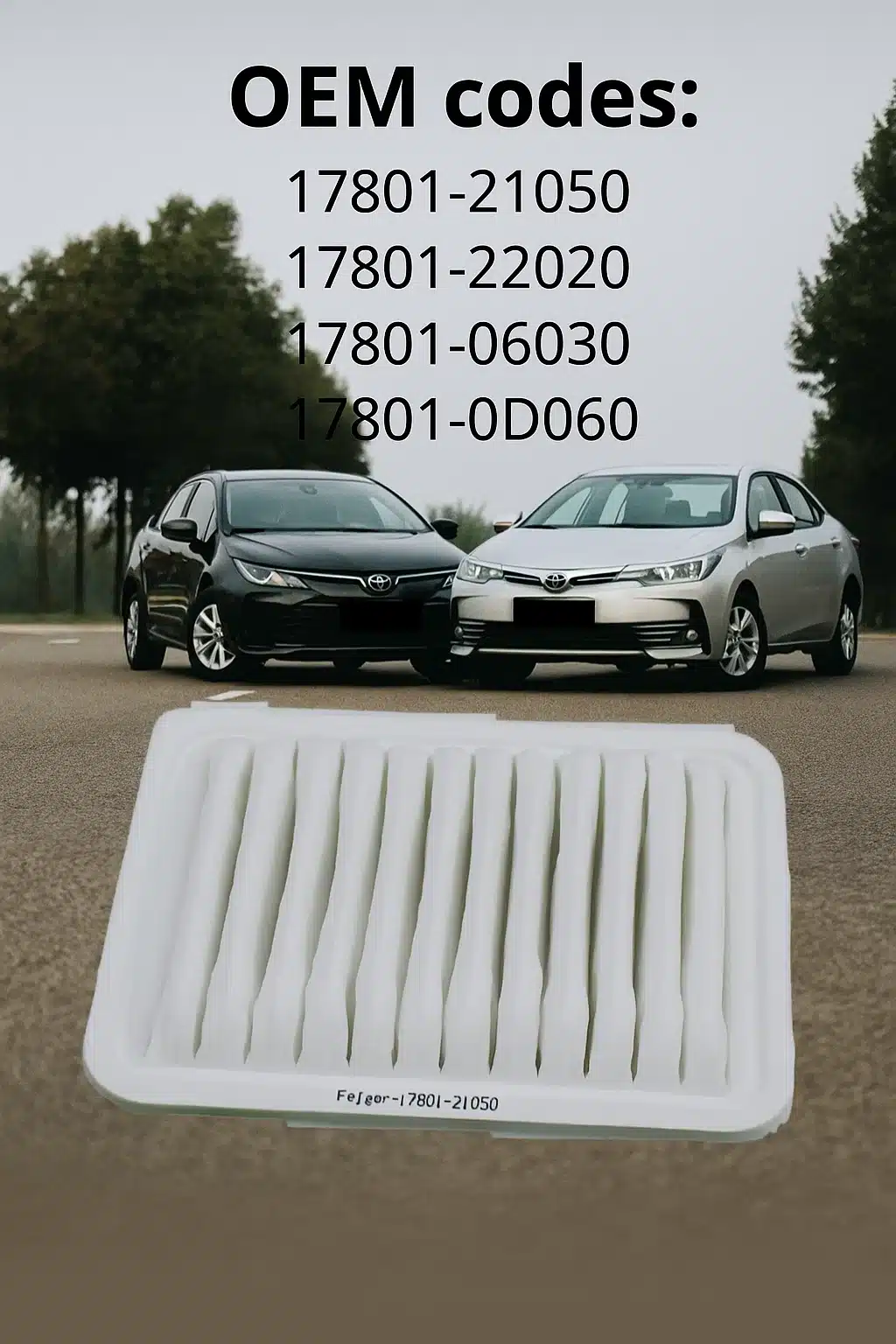 নন-ওভেন এয়ার ফিল্টার ফর টয়োটা কার বাংলাদেশে | OEM-17801-21050, 17801-22020, 17801-21030, 17801-20040, 17801-31120, 17801-23030